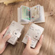 Chajin Simple Kitten Card Bag Cute Girl Small Certain Document Bag Large Capacity Multi-Card Card Clip Ins Driver's License Coin Wallet Bag Simple Kitten 26 Cards