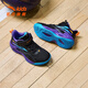 Anta Windhöhle 丨 Kinderschuhe Kinderbasketballschuhe Herren Kinderschuhe 2025 Neues Sommertraining 3-6 Jahre alte praktische Sportschuhe [Windhöhle] Schwarz/Gras lila/Chlorblau 9901-3 Größe 31