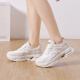 Pull back women's shoes dad shoes for women 2024 spring new thick-soled heightening casual shoes women's breathable versatile sports shoes G540C beige - versatile small fragrance 36