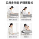 ipoosi尿布台婴儿护理台多功能操作台新生儿抚触台宝宝洗澡换尿布台 灰色高度可调+储物篮+万向轮
