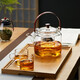 Mesni glass tea brewing pot, spray tea steaming pot, steaming and boiling one-piece teapot, kung fu tea set, steaming and boiling one-piece pot