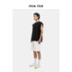 Schöner Reis guter Reisnadel -Shuttle -Spleißen 390g Kordel Straight Short Hoodie NGX12035 Weiß M.