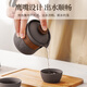 Qixuanyuan Travel Tea Set Portable Kung Fu Tea Set Quick Cup Ceramic Teapot Tea Cup Anti-scalding Outdoor Customized LOGO Zisha Mountain Shadow Handheld Pot Three Cups 4-piece Set