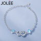 JOLEE Bracelet Women's Topaz S925 Silver Colored Gemstone Love Jewelry Simple Light Luxurious Holiday Gift for Women