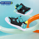 Dr Jiang (Drkong) Chaussures pour enfants en bonne santé Spring et automne garçons et filles dessin animé Cartoon mignon Softs Sole Front Chaussures Sandales respirantes Chaussures pour tout-petits noir / vert 19 adaptées à la longueur du pied d'environ 10,7-11,3 cm