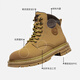 Maple Leaf (Leveland) Nouvelles chaussures pour hommes et femmes Même style pour les couples, les tendances de la mode, les bottes Martin simples et polyvalentes, les chaussures décontractées de hauteur et d'usure, jaune terreux [même style pour les hommes et les femmes] 38