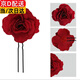 U-shaped clip bridal hairpin hair fork clip red rose head flower hairpin accessories toast clothing hair accessories round petal rose hair fork * 3 pieces