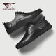 SEPTWOLVES leather shoes men's business formal shoes men's British casual men's shoes 8311480617 black 41