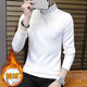Commander Bear Herren-Langarm-T-Shirt Herbst und Winter Sweatshirt Herren Winter High-Neck plus Samt verdickte Herren-Basis-Hemd Trendy Black 6623 Kleine M /85-100jin [Jin entspricht 0,5 kg]
