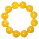DL 1998 Fat Donglai same style chicken oil yellow beeswax bracelet natural l floating flower old boys and girls round bead couple amber bracelet diameter 18mm floating flower bracelet men's style