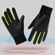 Kunsui children's warm gloves for boys and girls in autumn and winter plus velvet riding windproof and waterproof winter outdoor sports gloves for snowball fights [green] children's warm gloves [1 pair] M size (5-8 years old | 40-60 Jin [Jin equals 0.5 kg])