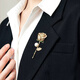 BJYL Luxury Rose Brooch, High-end Feminine Corsage, Creative Large Pin, Suit Coat Accessories, Practical Gift, Rose-pin (gold style)