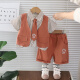 
G.DUCKKIDS little yellow duck boy summer suit children's clothes summer shirt small suit baby one year old dress two-piece set 9224 light bear white 90 Recommended 9 months-1 year old 20-25 Jin [Jin equals 0.5 kg]