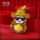 Chow Tai Fook Valentine's Day Gift Dafu Red Series Red God of Wealth Gold Gold Coin Gold Medal Ornament Keychain EOR436 360