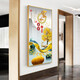 Pintura decorativa del porche de Mohu Pintura vertical de porche simple Puerta opuesta Mural Corredor Nordic Corredor Inicio Home y Fugui 12149 Porcelana de cristal de alto transparente-Marco negro 90*180 Customizado Customizado