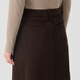 MUJI Women's Corduroy A-Line Skirt Long Skirt Women's Autumn and Winter Skirt Maillard BE09CC3A Dark Brown S (155/62A)
