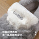 Bermuda Qingchen cotton slippers men's winter outer wear bag with indoor home thick sole warm plush couple's home cotton shoes men's winter dark gray 42-43 suitable for 41-42