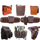Sailoto Tool Bag Waist Bag Thickened Large Tool Bag Multifunctional Small Pocket Electrician Maintenance Decoration Shoulder Tool Bag Dark Multifunctional Bag + Belt