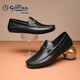 Goldlion Men's Shoes Loafers Peas Shoes Light and Comfortable Set-Toe Business Casual Shoes G567310469AAB Black 41