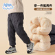 Baleno children's fleece trousers winter 2025 new medium and large children's thickened trousers for boys and girls winter warm leggings cotton trousers