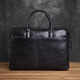 GUFANTI genuine first-layer cowhide briefcase men's large-capacity business trip laptop bag Father's Day gift for husband Black genuine first-layer cowhide medium bag 14 inches