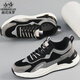 Heni Paul brand sports shoes men's 2025 new dad shoes men's summer thick sole wear-resistant casual shoes non-slip sports trendy shoes black 9913 mesh model 41 sports code