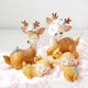 Qumeisi cartoon sika deer ornaments living room children's room decoration ornaments car ornaments cute deer birthday gift family of four deer