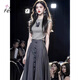 
Fengdie'er dress summer women's clothing 2025 new Korean style style dressing, a complete set of salt-like light and mature slim 6296 top + skirt M
