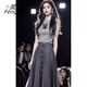 
Fengdie'er dress summer women's clothing 2025 new Korean style style dressing, a complete set of salt-like light and mature slim 6296 top + skirt M