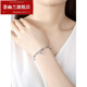 Huiyoulan pt950 platinum bracelet for women, platinum bright star and moon bracelet, three lives and three generations, semi-solid bracelet, Chinese Valentine's Day gift, Christmas gift, custom deposit. If you need customized weight and circle number, please contact customer service