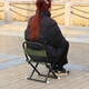 
He Jiangong folding chair outdoor folding stool portable backrest chair stool household low stool small pony fishing chair small stool 0L 3523 round tube folding backrest chair quality assurance