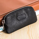 Bolsa de llave de pabina, billetera de cupón multifunción plantada de coches de primera capa, bolsa de cupón multifunción, bolso pequeño universal masculino y femenino PB517 negro