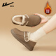 Huili -Baumwollschuhe für Frauen im Winter plus Samt warme kurze Stiefel für Frauen, die Pelzschuhe für Frauen tragen, dicke alleinige Birkenstock -Schuhe vielseitige Schneestiefel für Frauen Kamel/Farbe 38