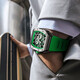 Bonest Gatti Watch Men's German Mechanical Watch Полностью автоматические полые густого водонепроницаемого вина с бочкой с днем ​​рождения подарок серебряный зеленый Bg9903a