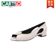 CARTELO brand broken-size fish mouth sandals for women flat heel soft face soft sole genuine leather open-toe summer women's shoes 2025 new versatile off-white 37 [Suggested to take a size smaller for thin feet]