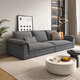 Dipu Creme -Stil -Technologie -Stoffsofa Wohnzimmer Einfaches kleine Wohnung extra groß sitzen tiefe direkte Katzen Crack Segelboot 671 Sofa 2,2 m Lm Katze Riss + UTTP Wabe Sex Baumwolle