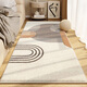 Gudie bedroom bedside carpet master bedroom bed front room non-slip long plush mat machine washable Drunken twilight washed lambswool carpet 120*200cm skin-friendly material environmentally friendly and odorless