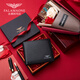 Falai Armani Herren Brieftasche Herren Kurzleder Brieftasche Youth Casual einfaches Geschäft für Ehemann Freund Geburtstag Einfacher horizontaler Stil/Theke Geschenkbox/203-1