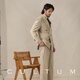 CULTUM high weight wool autumn Italian Naples double-breasted suit suit men's casual business high-end suit beige two-piece suit XS (50A)