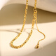 Hi Diamond 18K Gold Laser Bead Necklace AU750 Plain Chain Long Necklace Adjustable INS Style Clavicle Chain Birthday Gift Yellow 18K Gold Approximately 4.22g 0.1 Length Approx. 45cm