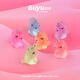 Jiayile cartoon luminous unicorn doll toy animal model girl miniature objects luminous doll ornaments Random 20 luminous unicorns