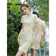 Wind green cheongsam women summer temperament girl young style small and fresh short daily improvement dress summer style 838 XL