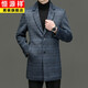 HENGYUANXIANG Veste en laine décontractée Veste en laine pour hommes Men de laine automne et hiver pour hommes mi-longs mode mode de mode masculin coloriage de fumée de fumée xl 175