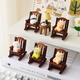 Cute decompression small ornaments office desktop decoration girls' workstation emotional stability birthday gifts Snack pig + rocking chair