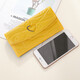 Sephren brand women's genuine leather long wallet 2024 new fashion love large capacity wallet put on mobile phone soft leather handbag lemon yellow