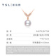 Xie Ruilin (TSL) 18K gold round pearl necklace women's rose gold diamond clavicle chain 64079 5 diamonds in total, about 7 minutes