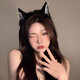 Man Sheng Cat Ears Headband Hairband Cute Plush Hair Accessories Dress Up Hairpin Valentine's Day Animal Ear Hairpin Lolita Headband Black and White Cat Girl Hairband