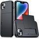 
Muhou right push storage card bag suitable for 15promax mobile phone case Apple 14plus with card box iPhone 13 portable hidden money ID 12 card case can be installed with key 11 Golden iPhone 14