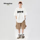 MMOPTOP Personalisierter Buchstaben Druck Kurzarm T-Shirt Herren Sommer reines Baumwoll lose halbe Ärmel Trendy Top M0028 Weiß L.