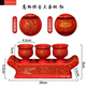 Tantric water supply cup in front of the Buddha, glass Shangyuantang, small water supply cup, ceramic God of Wealth Fairy's wine cup, three sets of cups, five sets of cups, wine pots, Buddhist hall decorations, three sets of cups on the high foot offering table, red